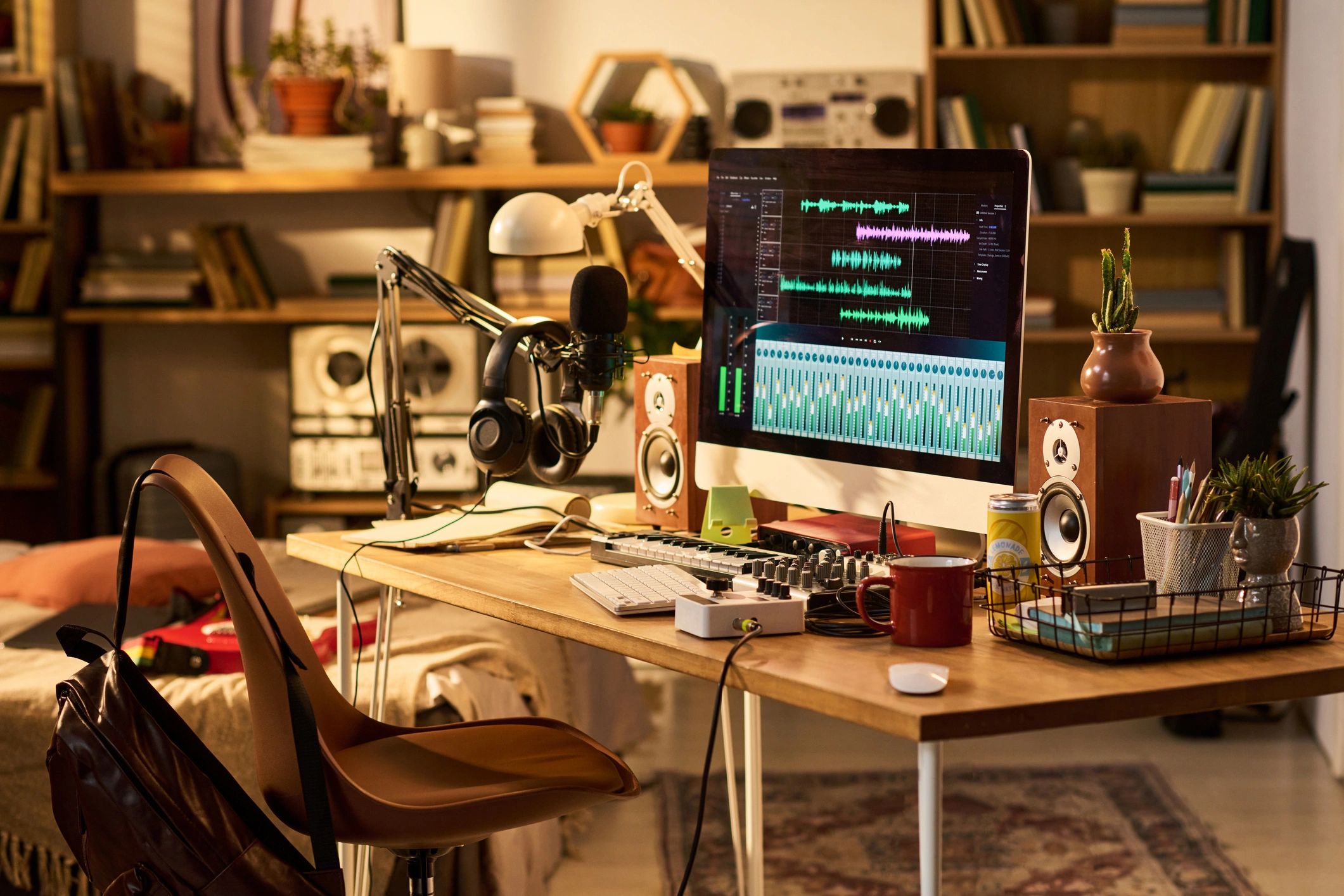 Audio editing workspace for podcast production